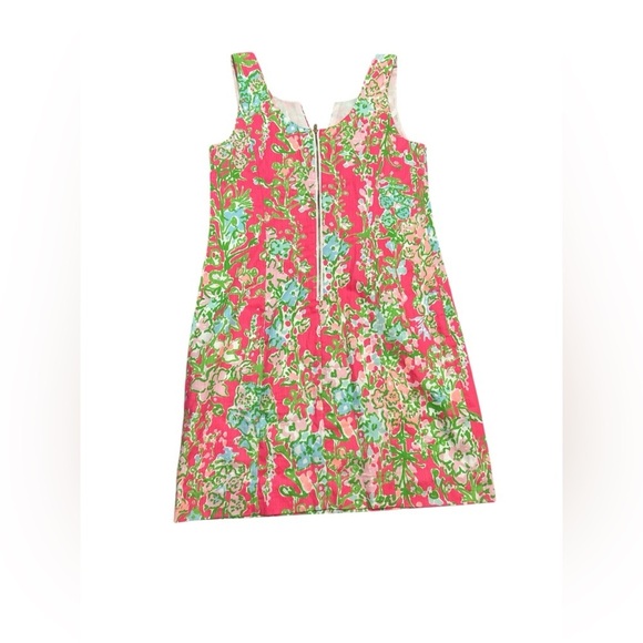 Lilly Pulitzer Cathy Shift Dress in Flamingo Pink Lace Eyelet Summer - Picture 11 of 12
